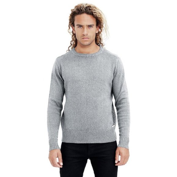Men's Knit Sweater GREY (MKS) - Picture 1 of 13